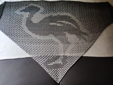 Motivtuch "Strauss", Dreiecktuch, Häkelanleitung