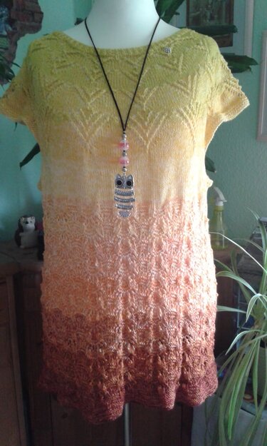 Anleitung Top-Down Sommershirt "Nigehörn" - Stricken