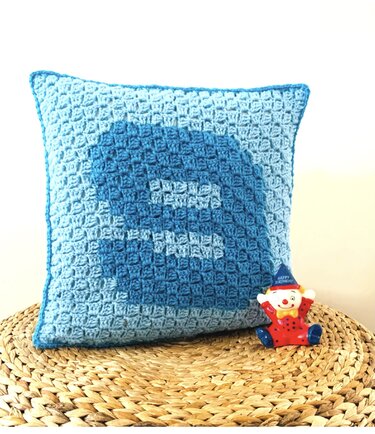 Anleitung Kissen Zahl 9 - Häkeln