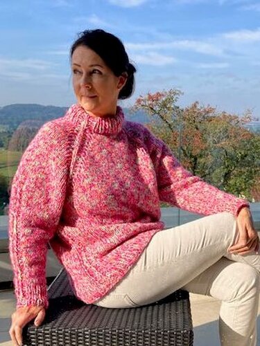 Strickanleitung Raglanpullover Colore Oversize