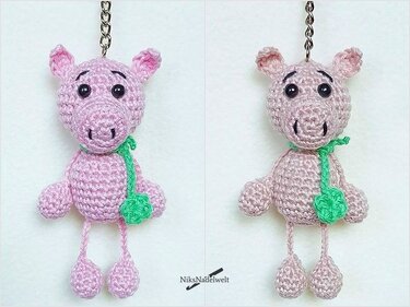 Häkelanleitung - Taschenbaumler Glücksschweinchen Gustav