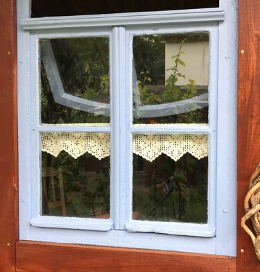 Anleitung Häkelgardine für die Gartenlaube - Häkeln