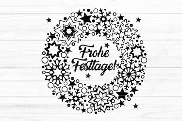 Weihnachtskranz Plotterdatei SVG DXF FCM - Plotting