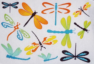 Libelle Stickdatei Silhouetten Libellen - Sticken