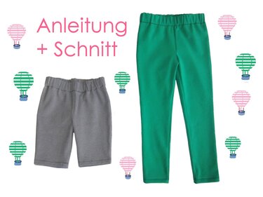 Schnitt + Anleitung Radlerhose und Leggings Gr. 92-140