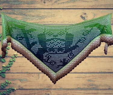 Häkelanleitung Motivtuch "Eule Scarlett"