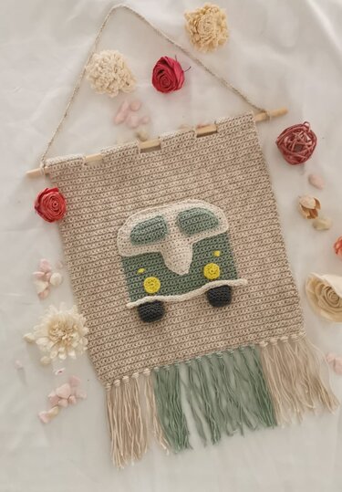 Anleitung Wandhänger Camper - Häkeln