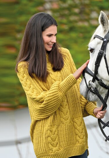 Strickanleitung: Pullover mit Zöpfen