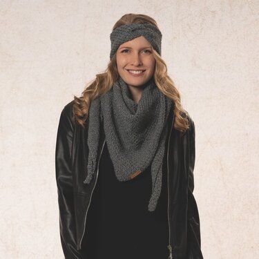 Strickanleitung Dreiecktuch mit Stirnband "Sporty" 762057