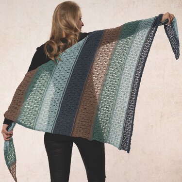 Strickanleitung Dreiecktuch "Cablé Gitti" 762061