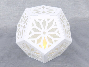 Tischleuchte – Dodekaeder – Bastelanleitung und Vorlagen