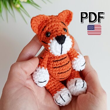 Tiger Crochet Pattern, Easy Crochet Amigurumi Cat