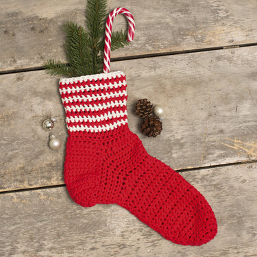 Häkelanleitung für Nikolausstrumpf Kutsushita