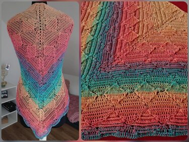 Tuch Jacky h&auml;keln Dreieckstuch - Häkeln