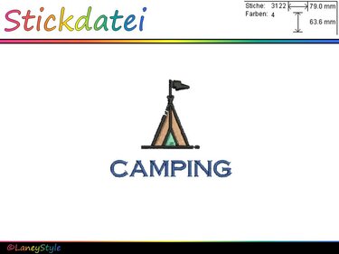 Stickdatei "Camping - Zelt"