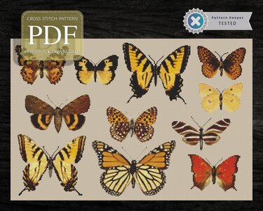 Butterflies > Cross Stitch Pattern PDF - Embroidery