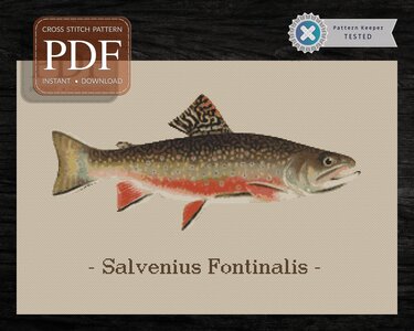 Brook Trout > Cross Stitch Pattern PDF - Embroidery