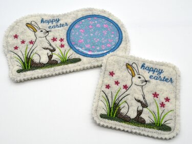 Stickdatei Hase Mug Rug Ostern - Sticken
