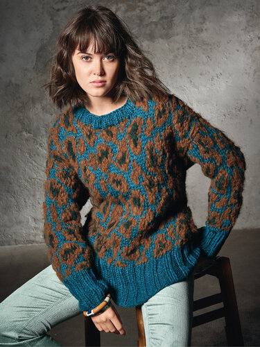Strickanleitung: Pulli in Animalprint-Leoparden-Optik