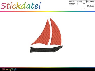 Stickdatei "Segelboot" - Sticken