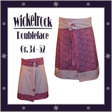 Nähanleitung Wickelrock zum Wenden Gr. 34-52