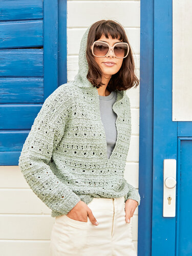 Strickanleitung: Kapuzenpulli im Strukturmuster