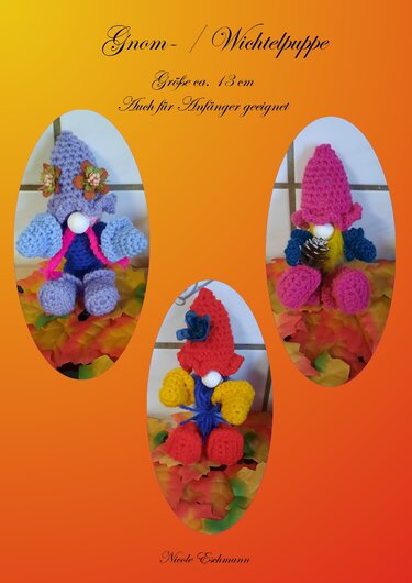 Anleitung Wichtel Gnomfigur 13 cm - Häkeln