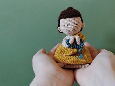 Little Buddha Baby Monk PDF Crochet Doll Pattern
