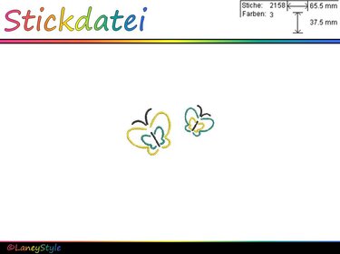 Stickdatei "Schmetterlinge - Frühjahr" - Sticken