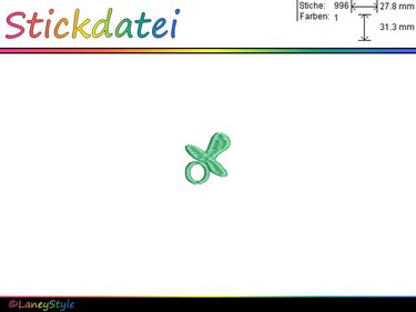 Stickdatei "Schnuller - Baby - Babymotiv" - Sticken