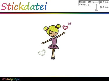 Stickdatei "Ballerina - Tanzen - Ballett" - Sticken