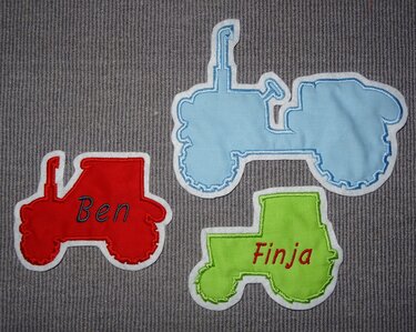 Traktor Button Stickdatei - Sticken