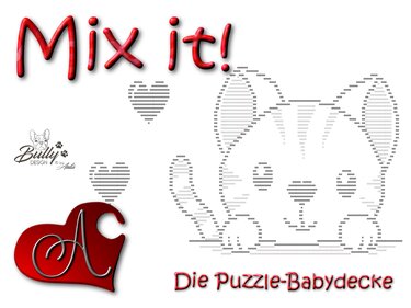 Mix it!  Die Puzzle-Babydecke - KATZE - Stricken