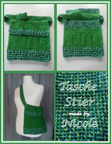 Häkelanleitung Tasche Sternzeichen "Stier"