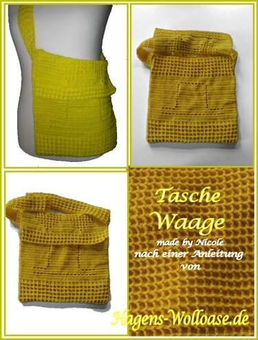 Häkelanleitung Tasche Sternzeichen "Waage"