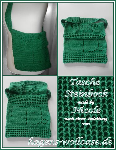 Häkelanleitung Tasche Sternzeichen "Steinbock"