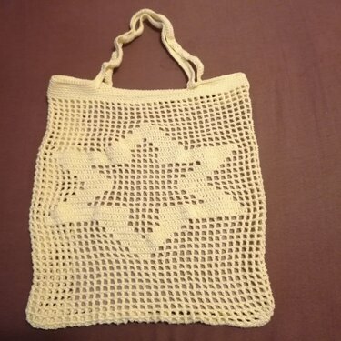 Einkaufstasche / Einkaufsnetz Stern - Häkeln