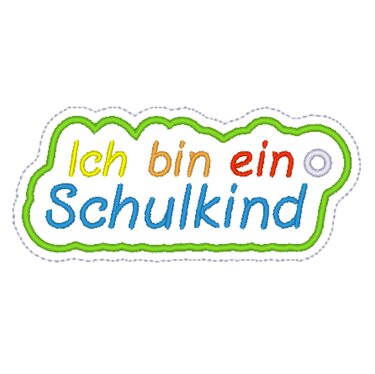 Schulkindbutton 6 ITH 10x10 Rahmen - Sticken