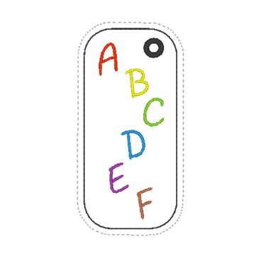 Lesezeichen ITH 10x10 Rahmen - Sticken