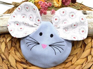 Nähanleitung Mäusebeutel Mäuse mit Stickdatei und Plotterdatei