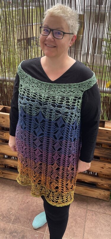 Tunika Carmenia (Rundpasse) alle Größen - Häkeln