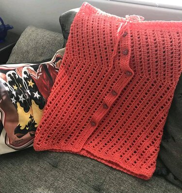 Crochet Chevron Buttoned Skirt Pattern