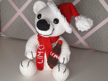 Hub&auml;rt der Limonaden Eisb&auml;r - Mit beweglichen Armen und Beinen - Amigurumi - Häkeln