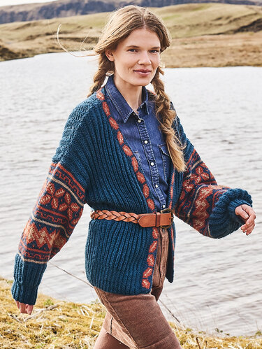 Jacke mit Jacquardmustern