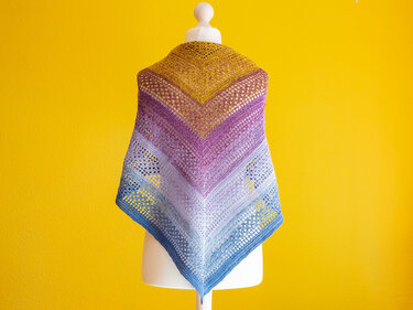 Triangle shawl „Lavender fields in the sun“ – crochet instruction