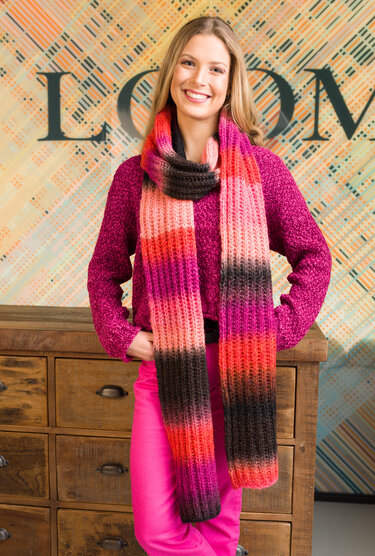 Enja - Schal in changierender Farbe - Stricken