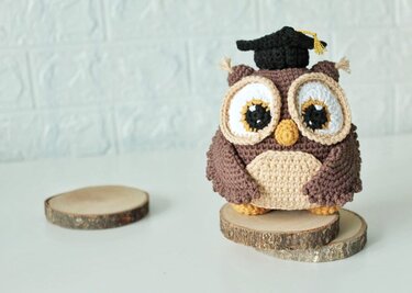 Crochet graduation owl