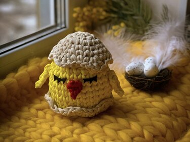 Crochet pattern basket chicken PDF digital and video tutorial