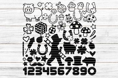 Glück Symbole Plotterdatei SVG DXF FCM - Plotting