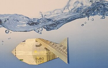 Origami Geldschein Fisch Version 4 (*) - Basteln